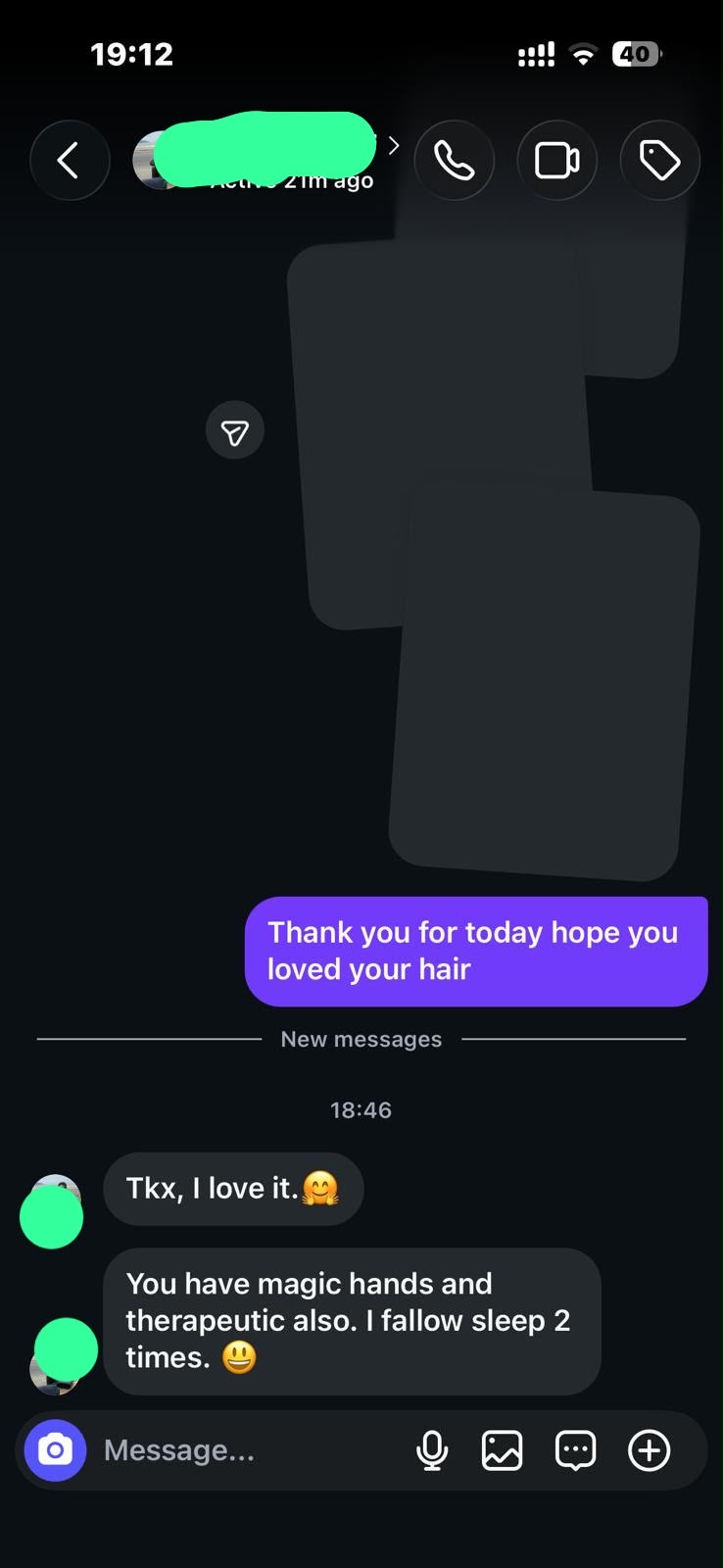 Client praises Rolly’s magic hands and relaxing care