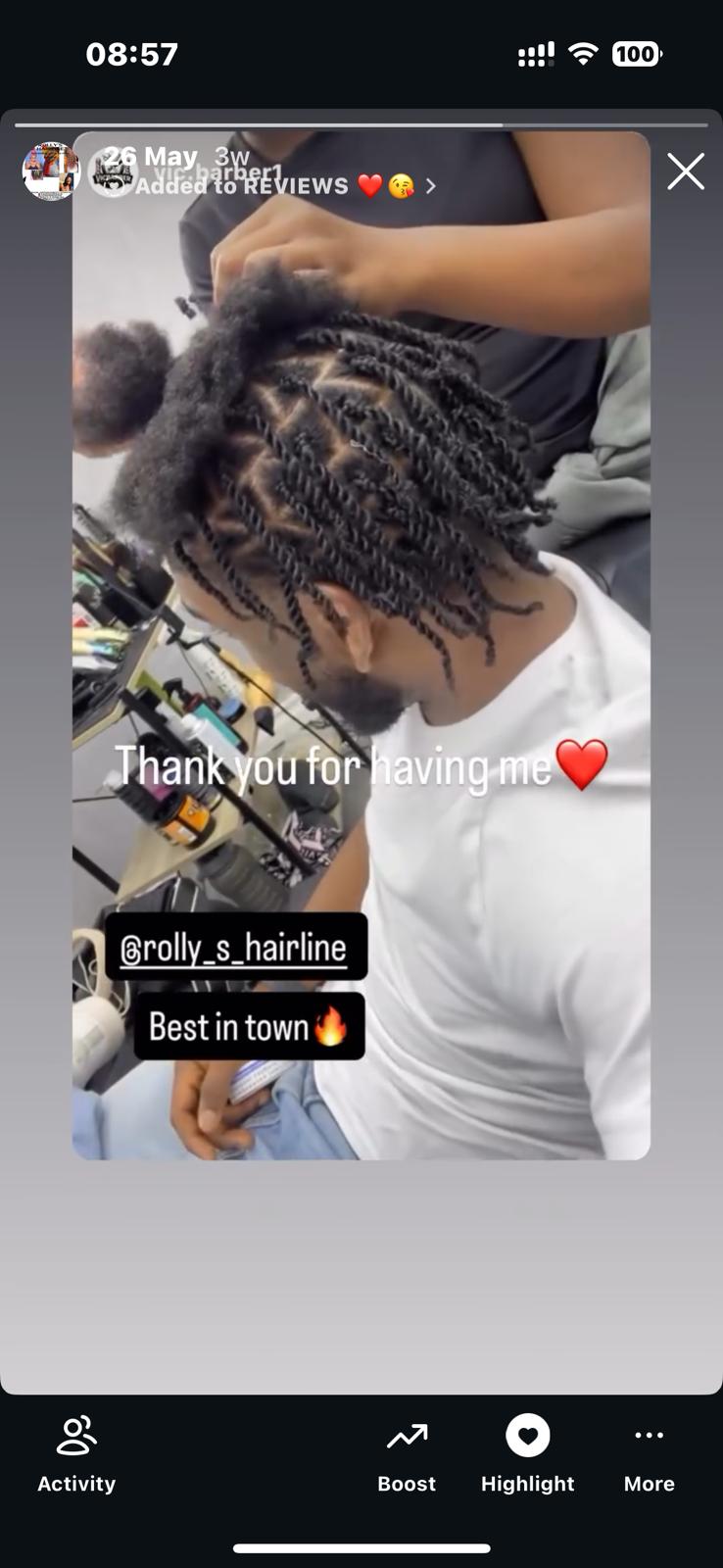 Client thanks Rolly and calls her the best in town
